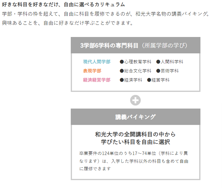 和光大学の講義バイキング