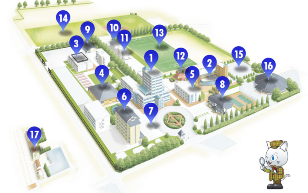 埼玉工業大学キャンパスマップ(公式サイトより)
